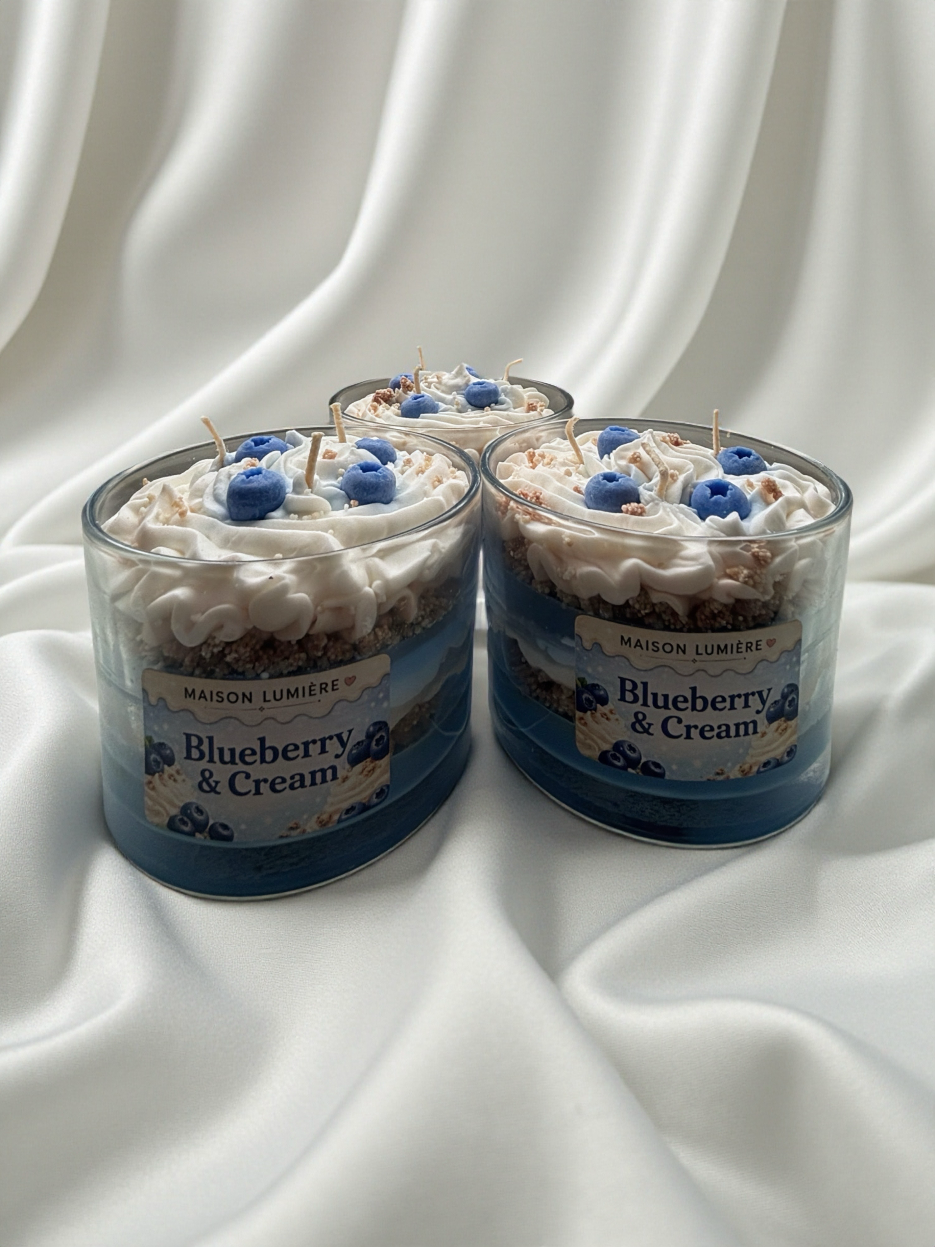 Blaubeere Kerze