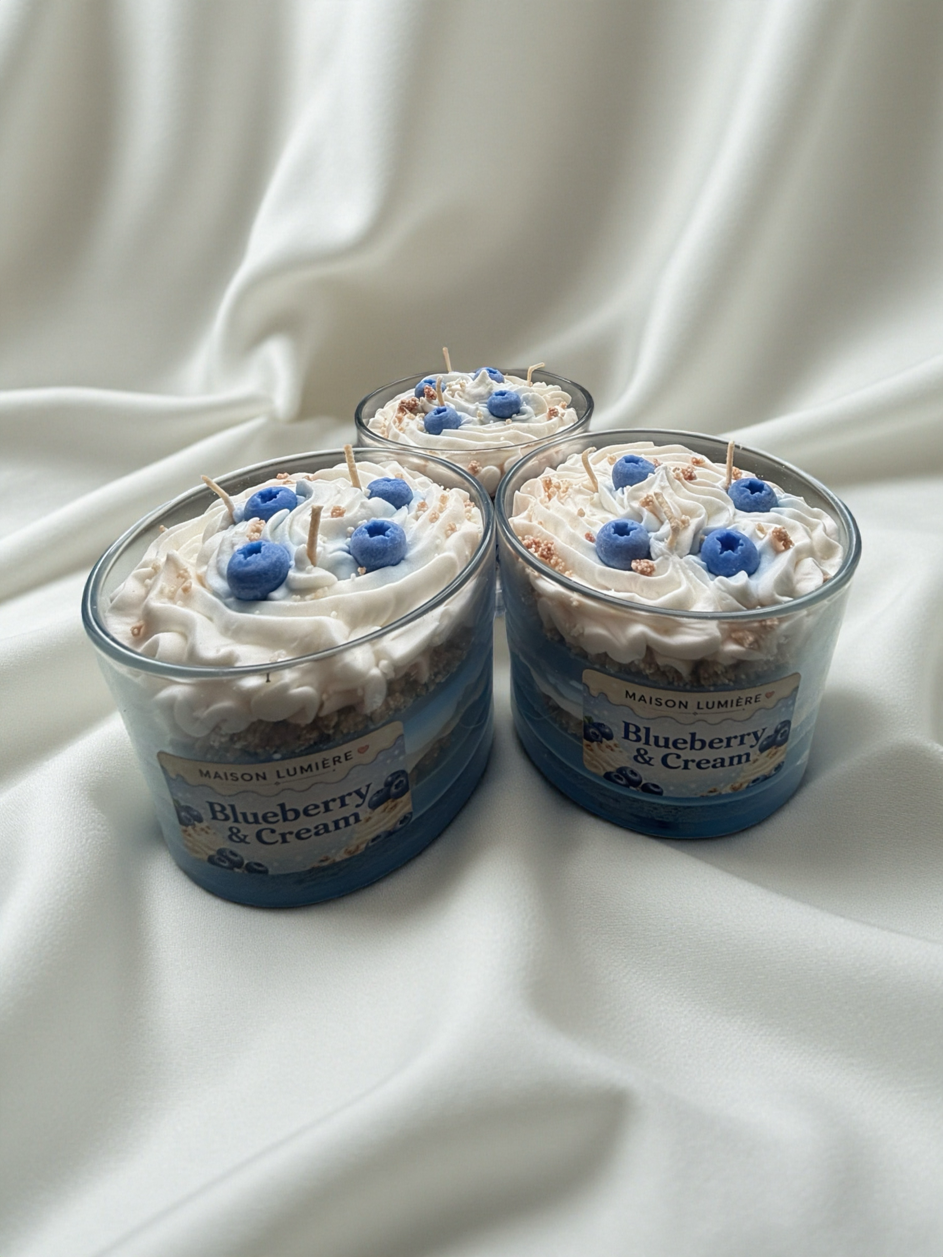 Blaubeere Kerze